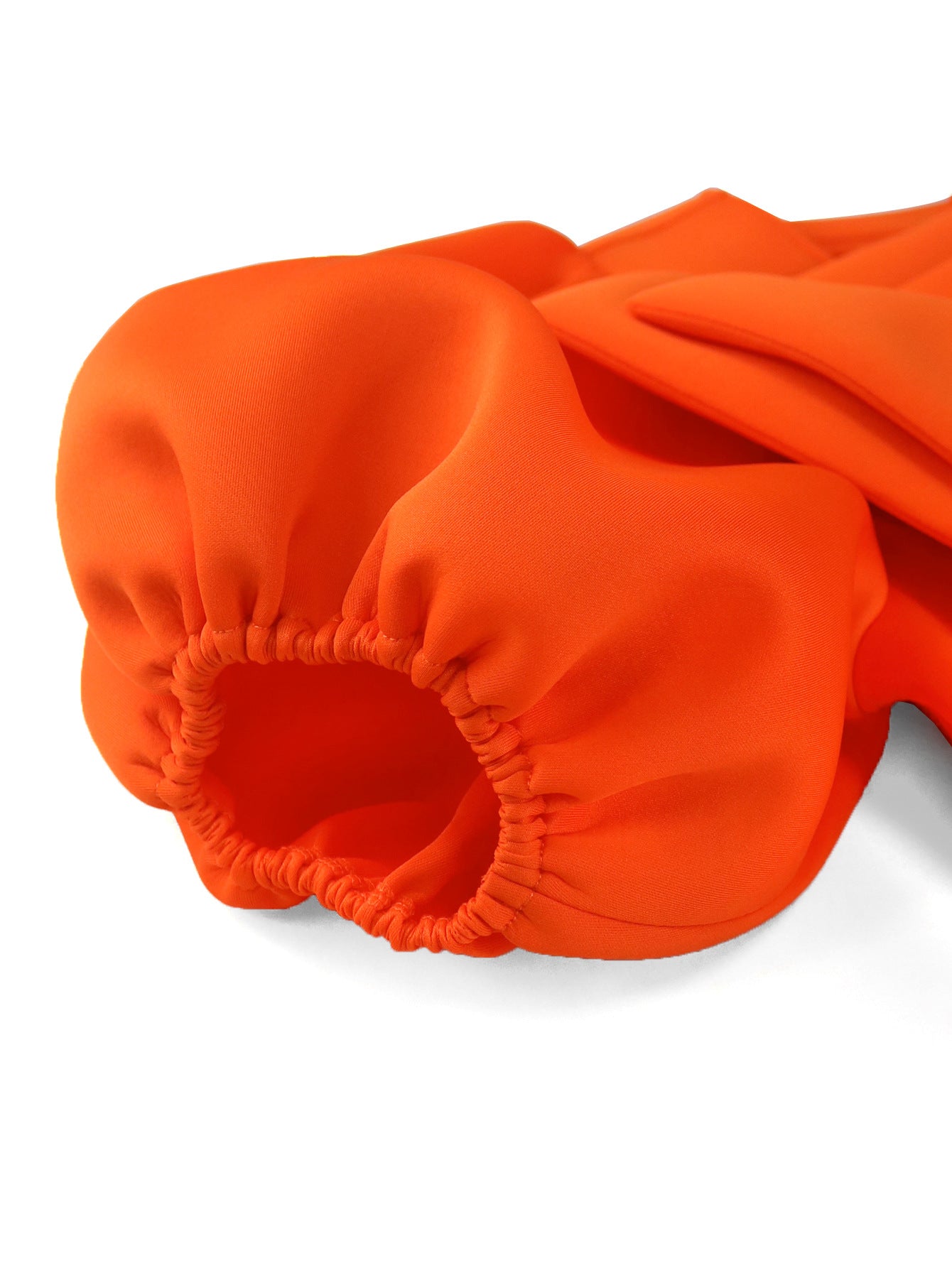 Elegant Puff Sleeve round Neck Dress Bow High Waist Slim Fit Party Evening Dress