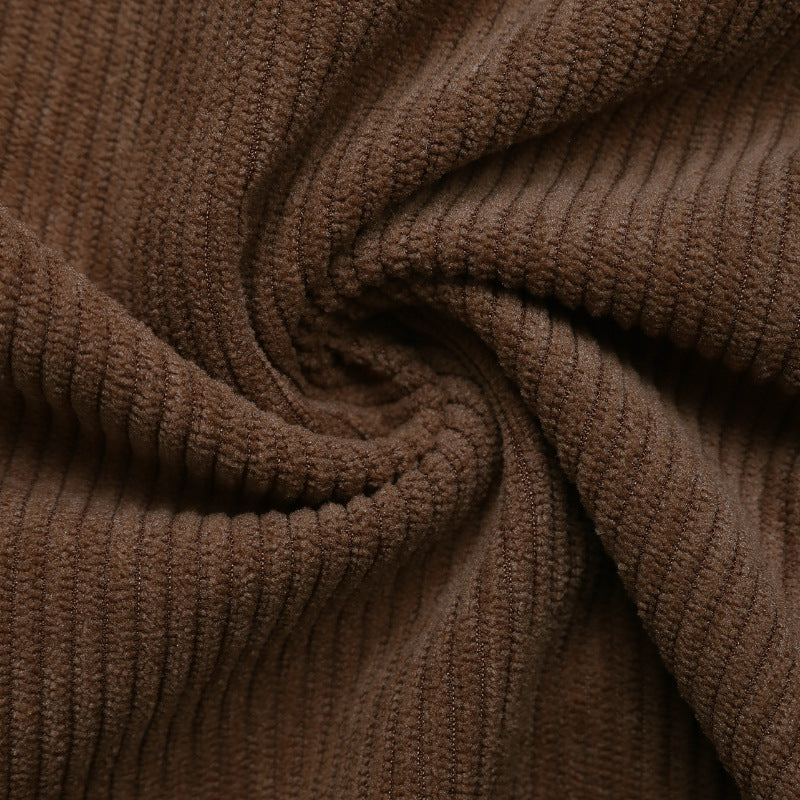 Retro Corduroy Skirt Autumn Winter Elegant Office Split Skirt Women