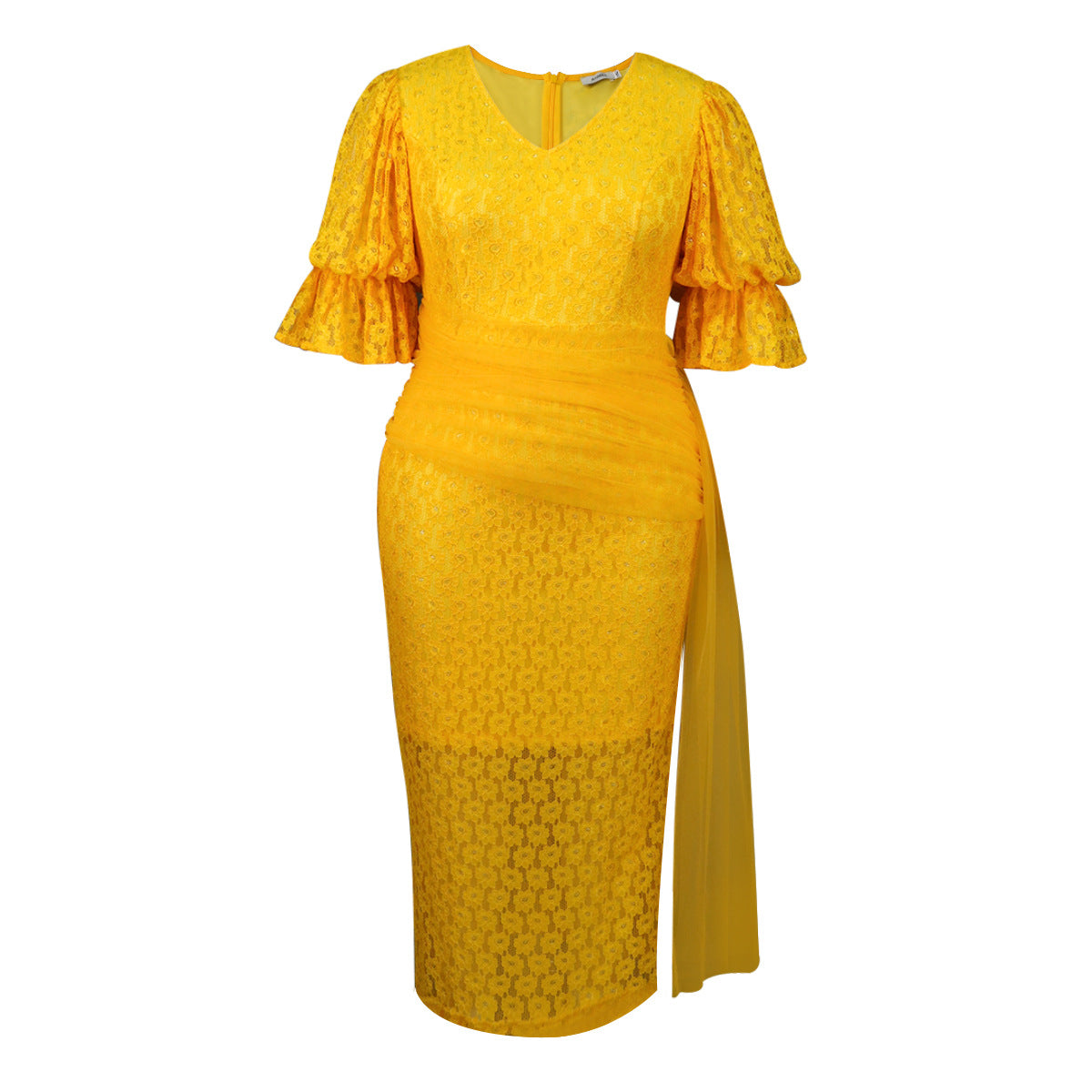 V neck Lace Dress Cocktail Party Gown Robe Dresses