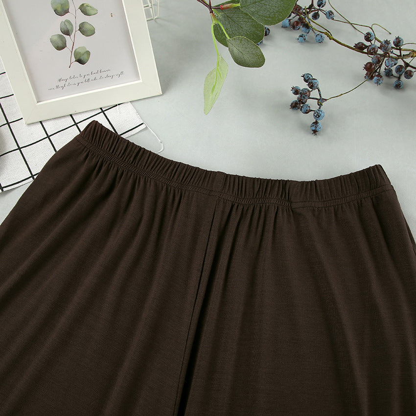 Summer Knitted Rayon Pajamas Set Comfortable Simple Can Be Worn outside Ladies Homewear