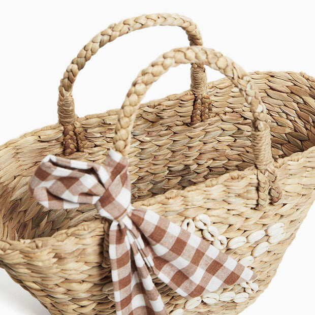 Straw Bag Woven Bag Beach Bag Summer Seaside Holiday Handmade Embroidery Mori Girl Bag