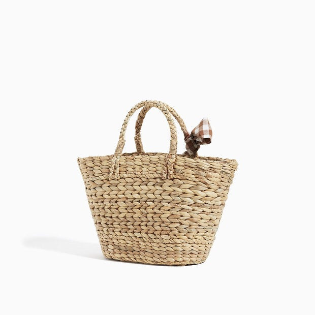 Straw Bag Woven Bag Beach Bag Summer Seaside Holiday Handmade Embroidery Mori Girl Bag