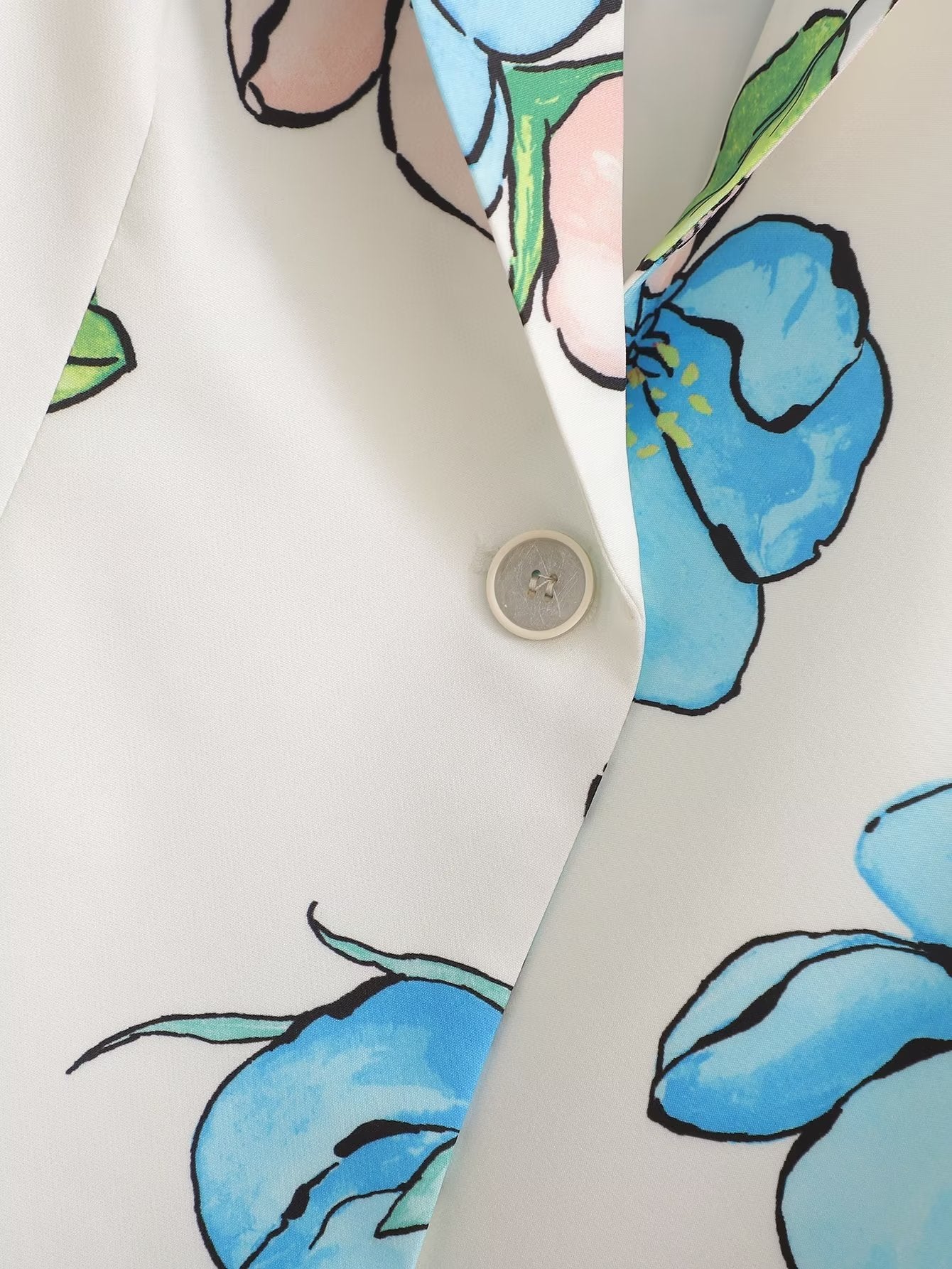 Summer Seaside Vacation Long Sleeve Shirt Casual Printing Blazer for Women