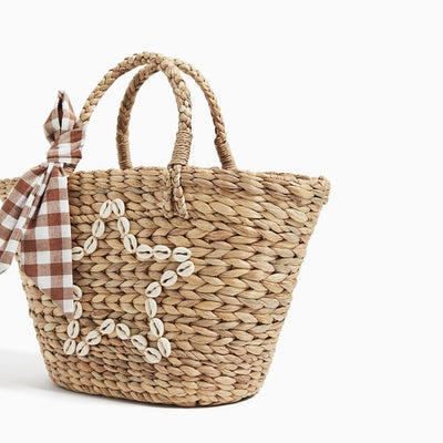 Straw Bag Woven Bag Beach Bag Summer Seaside Holiday Handmade Embroidery Mori Girl Bag