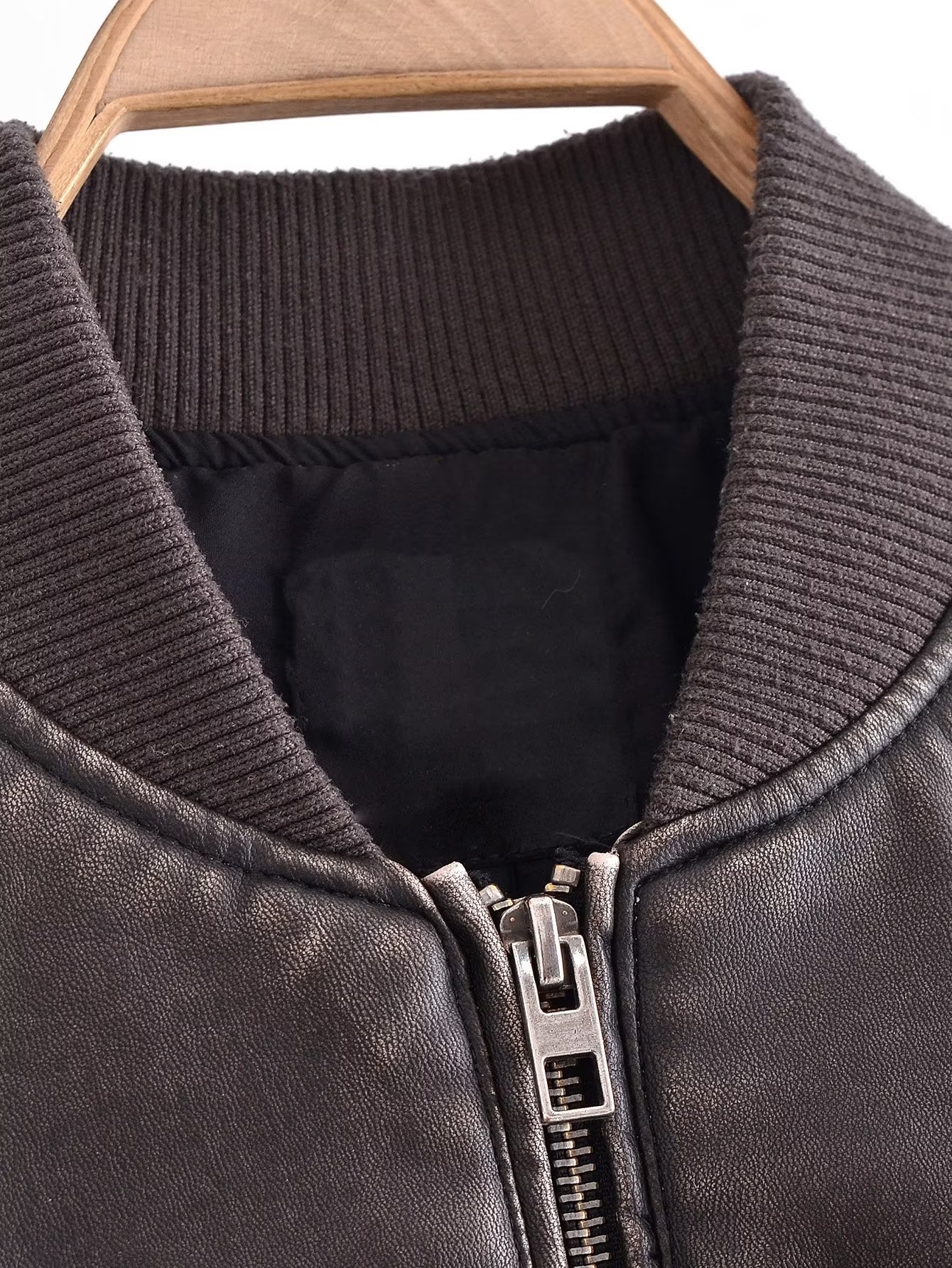 Spring Women Urban Casual Faux Leather Bomber Jacket