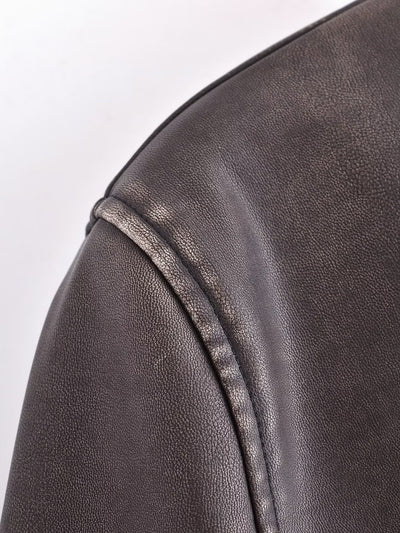 Spring Women Urban Casual Faux Leather Bomber Jacket
