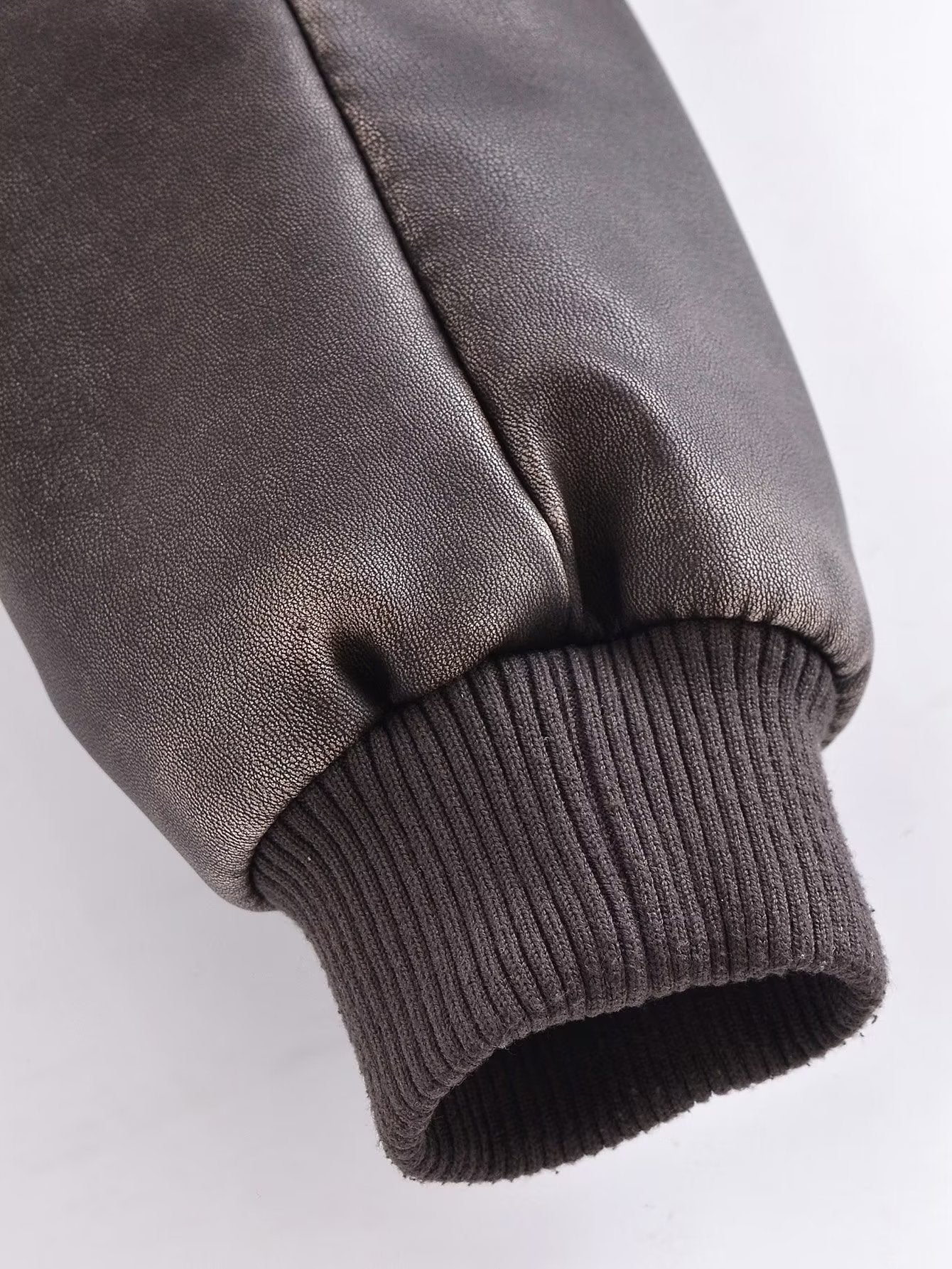 Spring Women Urban Casual Faux Leather Bomber Jacket