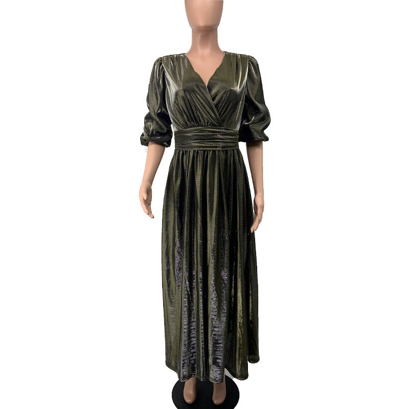 Dress Long Sleeve Slightly Summer plus Size Women Clothes Loose Dress Maternity Dress Maxi Dress Maternity Dress High Split