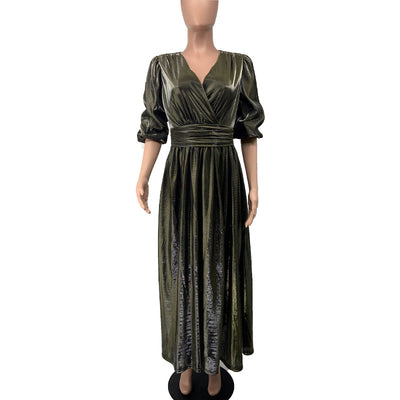 Dress Long Sleeve Slightly Summer plus Size Women Clothes Loose Dress Maternity Dress Maxi Dress Maternity Dress High Split