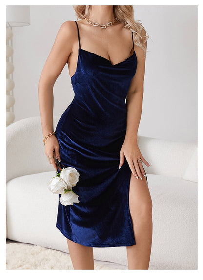 Sapphire Blue Suspender Skirt