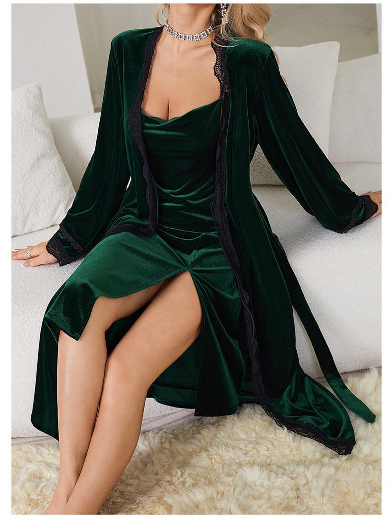 Dark Green Outerwear Gown Suspender Skirt