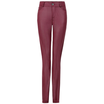 Autumn Winter New Wish Popular Solid Color Faux Leather Pants Casual Sexy Skinny Pants Women Trousers