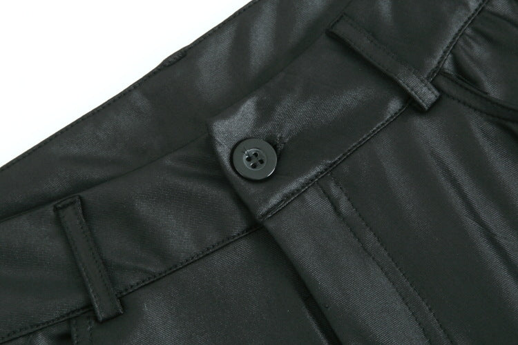 Autumn Winter New Wish Popular Solid Color Faux Leather Pants Casual Sexy Skinny Pants Women Trousers