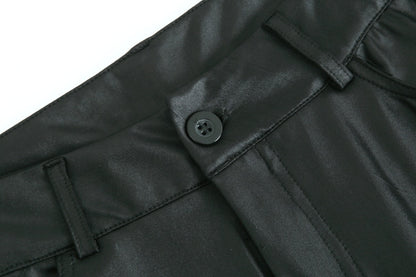 Autumn Winter New Wish Popular Solid Color Faux Leather Pants Casual Sexy Skinny Pants Women Trousers