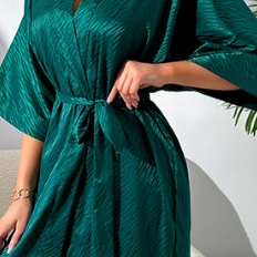 Pajamas Sexy V neck Long Slip Nightdress Two Piece Sets Simple Imitated Silk Pajamas Homewear