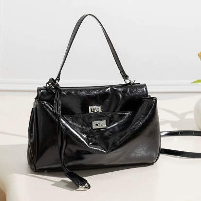 Bag Women Rodeo Bag Large Capacity Office Tote B Same Retro Oily Leather Handbag Women - GLAMWEARS