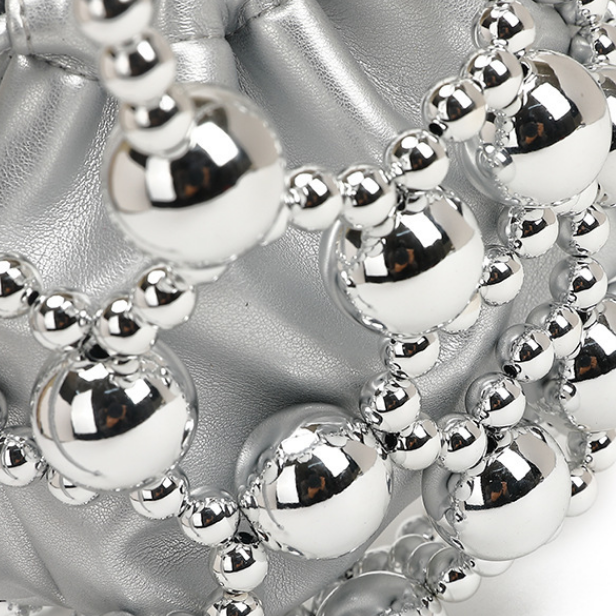 Special Interest Design Beaded Bag Fashionable All Match Exquisite Hollow Out Cutout Beads Woven Bag High Grade Portable Shoulder Messenger Bag - GLAMWEARS