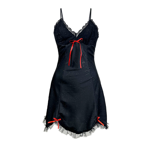Supply Sexy Hollow Out Cutout out Lace Slip Nightdress Sexy Lingerie Home Wear