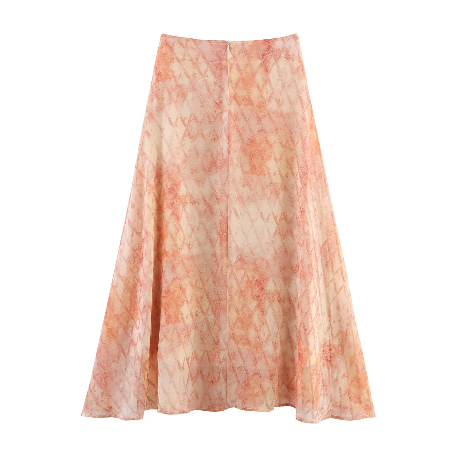 Women Clothing Summer Holiday Blooming Printed Pull Belt Chiffon Irregular Asymmetric Skirt