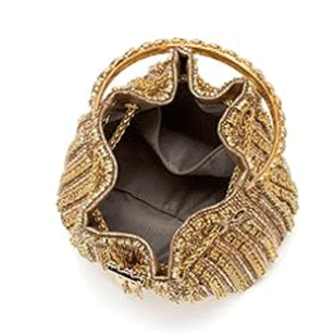 Dinner Bag Refined Rhinestone Handbag Chain Simple Fully Jewelled Bucket Bags - GLAMWEARS