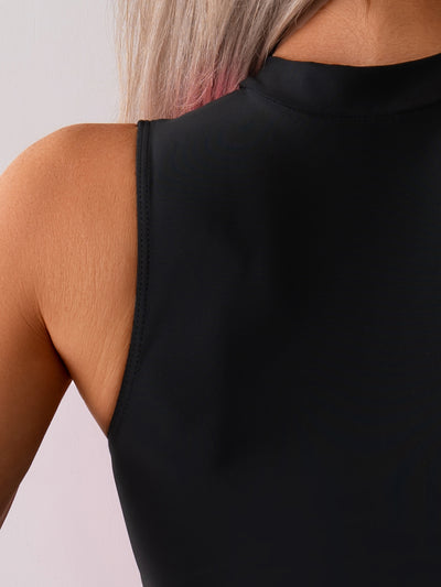 Women Swimsuit Zipper Color Matching Swimsuit