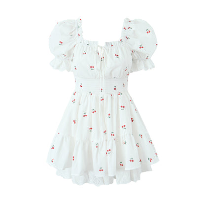 Strawberry Print on White Background