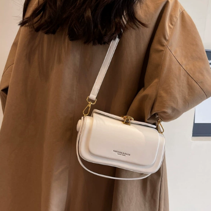 High Grade Portable Small Square Bag Women Light Luxury Faux Leather Box Bag Office All Matching Shoulder Messenger Bag - GLAMWEARS