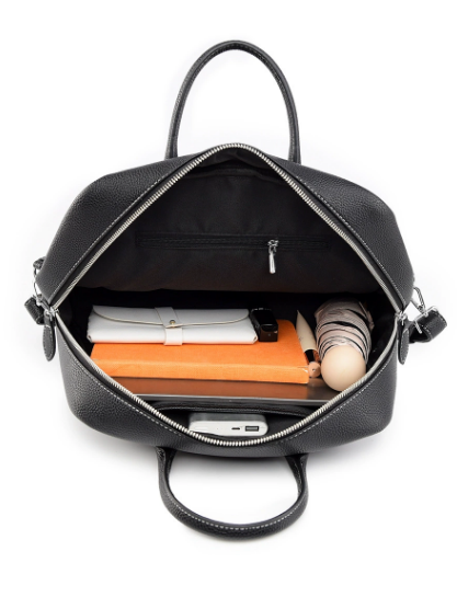 Backpack Simple Briefcase Large Capacity Office Backpack Casual Texture Handbags Women - GLAMWEARS