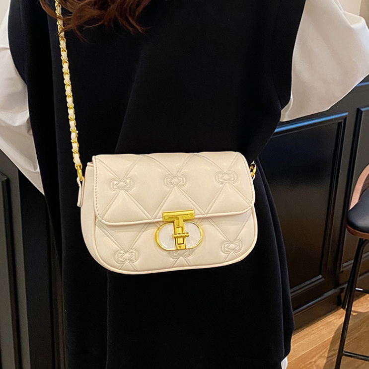 Messenger Bag Bags Women Urban Office Chain Small Square Bag Classic Rhombus Embroidered Line Shoulder Bag