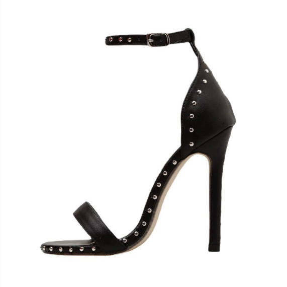 Sandals Stiletto Heel Women's Shoes Rivet Strap Sexy Sandals - GLAMWEARS