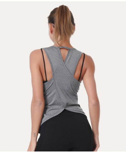 Women Yoga Vest plus Size Quick Drying Breathable Exercise Vest Running Fitness Top