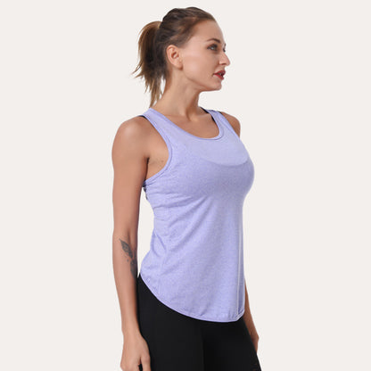 Women Yoga Vest plus Size Quick Drying Breathable Exercise Vest Running Fitness Top