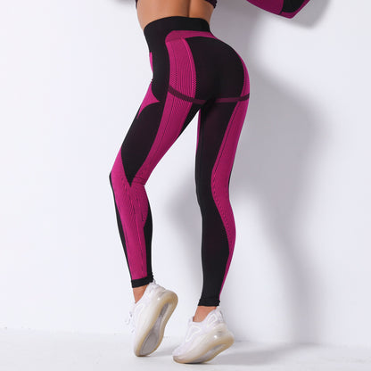Seamless Sexy Stripes Hip Lifting Internet Celebrity Workout Pants Absorb Sweat Running Sports Fitness Yoga Pants Women