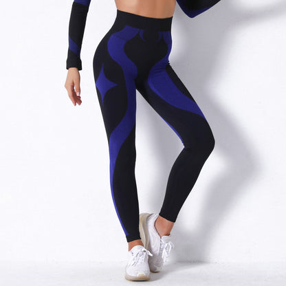 Seamless Sexy Stripes Hip Lifting Internet Celebrity Workout Pants Absorb Sweat Running Sports Fitness Yoga Pants Women