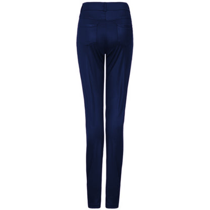 Autumn Winter New Wish Popular Solid Color Faux Leather Pants Casual Sexy Skinny Pants Women Trousers