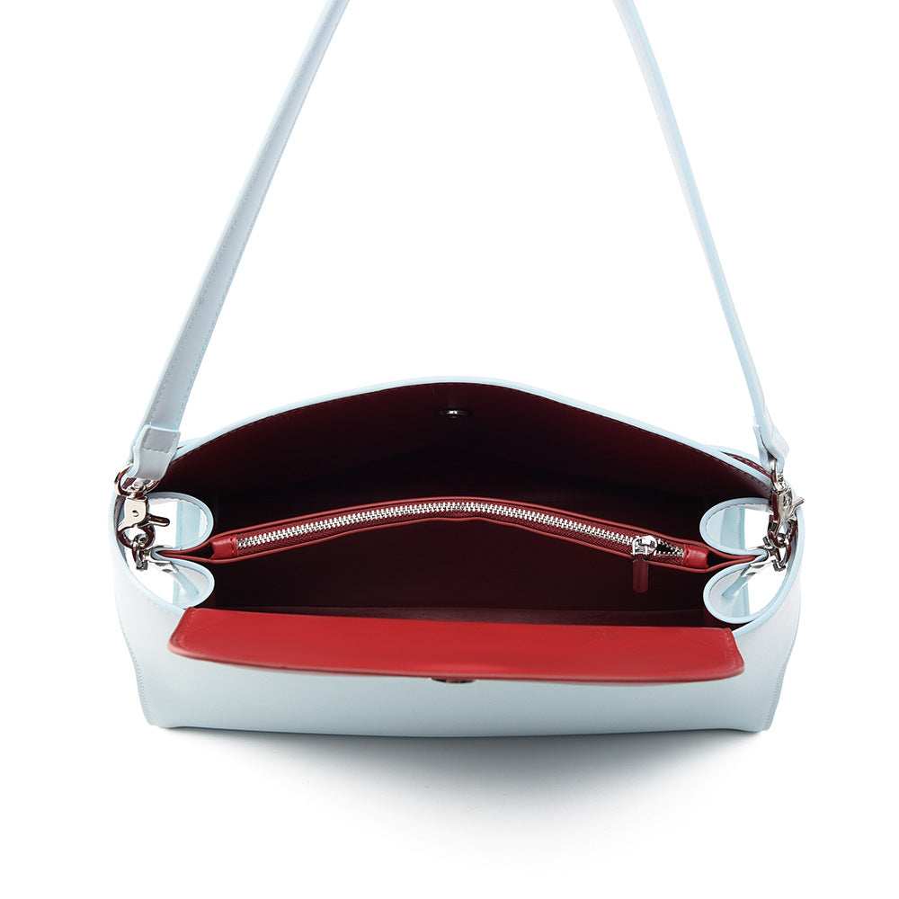 Simple Shoulder Bag High Sense Ladies Underarm Bag Loose Soft Leather Large Capacity Office Bag Women - GLAMWEARS