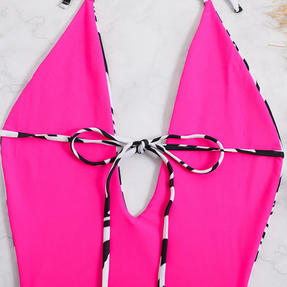 Sexy Drawstring Lace Double Sided Wear Swimsuit Bikini Swimsuit