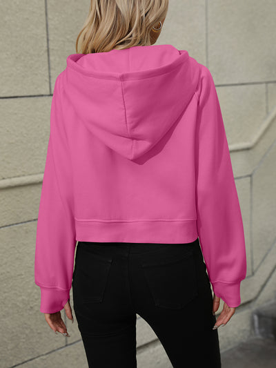Women Clothing Half Zipper Pullover Hooded Sweatshirt Loose Fleece Lulu Sweater