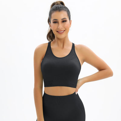 Breathable Yoga Vest Running Exercise Underwear Seamless Back Shaping Shockproof Push Up Sports Bra