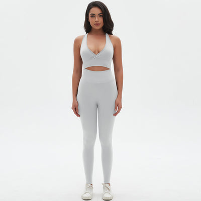 Seamless Cross Bra Peach Skinny Hip Lift Yoga Suit Sports Running Fitness Yoga Wear Women