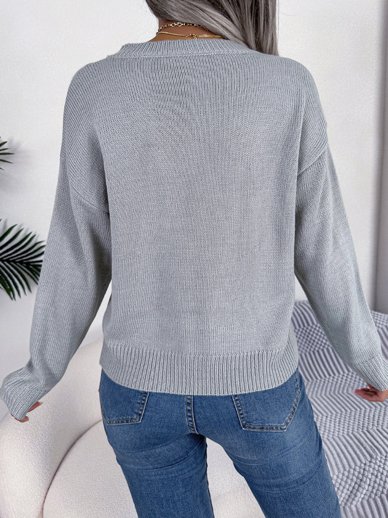 Autumn Winter Twist Love Long Sleeve Pullover Valentine Clothing