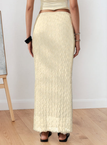 Mesh Jacquard Summer Skirt Party Elegant High Grade Slim Slimming Sheath Skirt