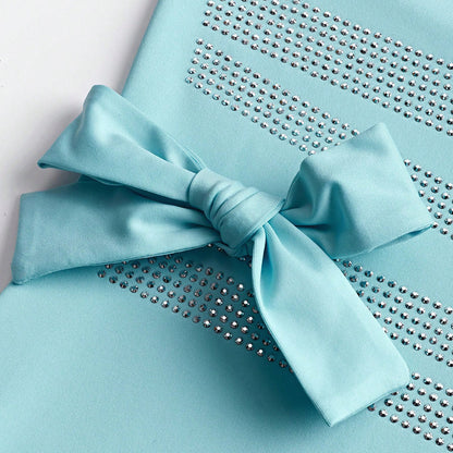 Popular off Shoulder Butterfly Rhinestone Sheath Dress Dress Milk Silk Outer