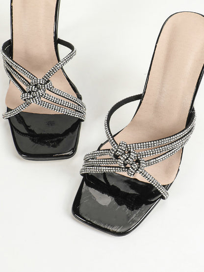 High Heel Platform Shoes Bar Model Catwalk Women Transparent Crystal High Heel Sandals Party Women Ultra High Heel