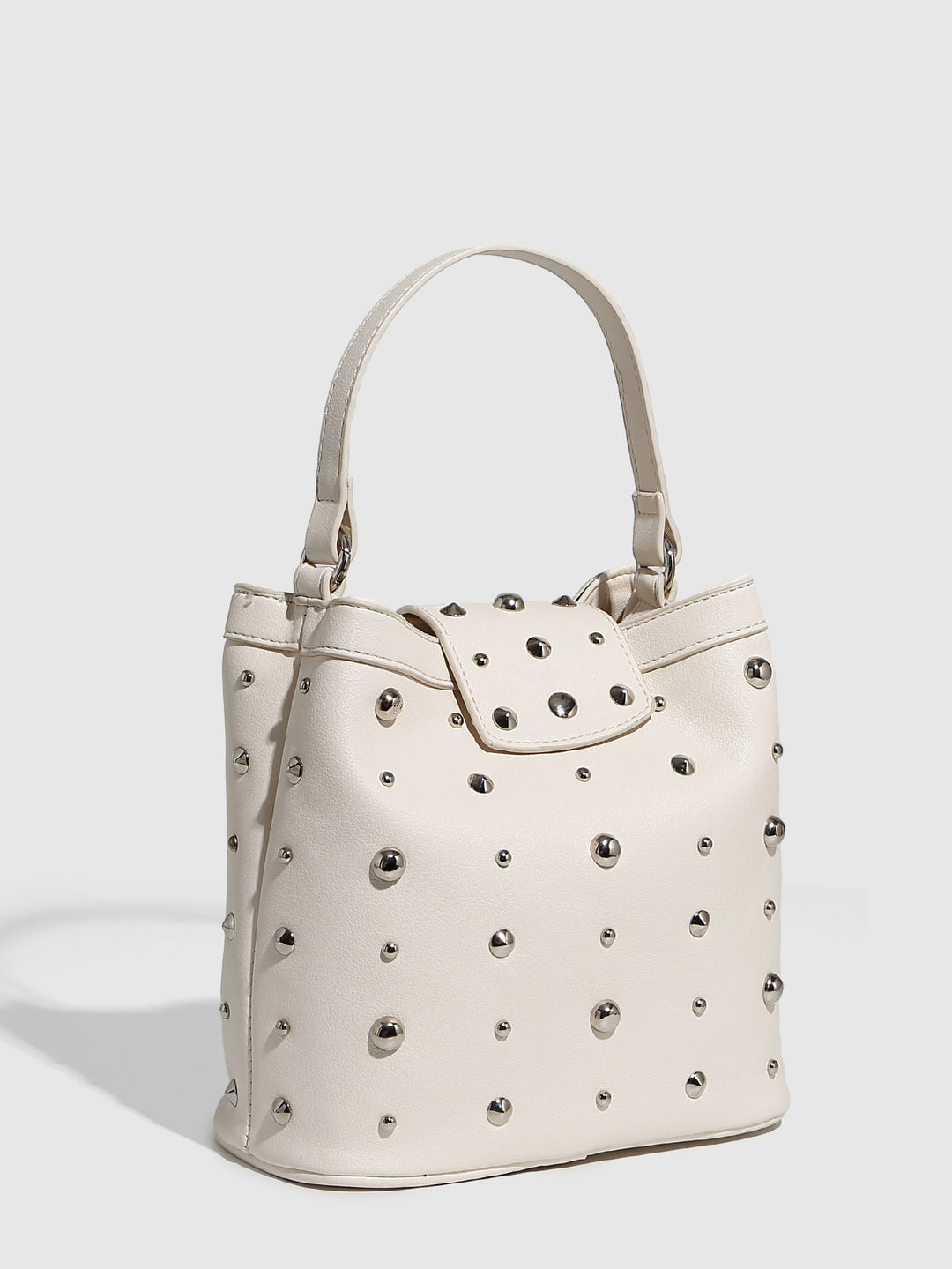 Retro Sexy Rivet Bag Locomotive Tote Bag Trendy Punk Bucket Bag Crossbody Chain Bag - GLAMWEARS