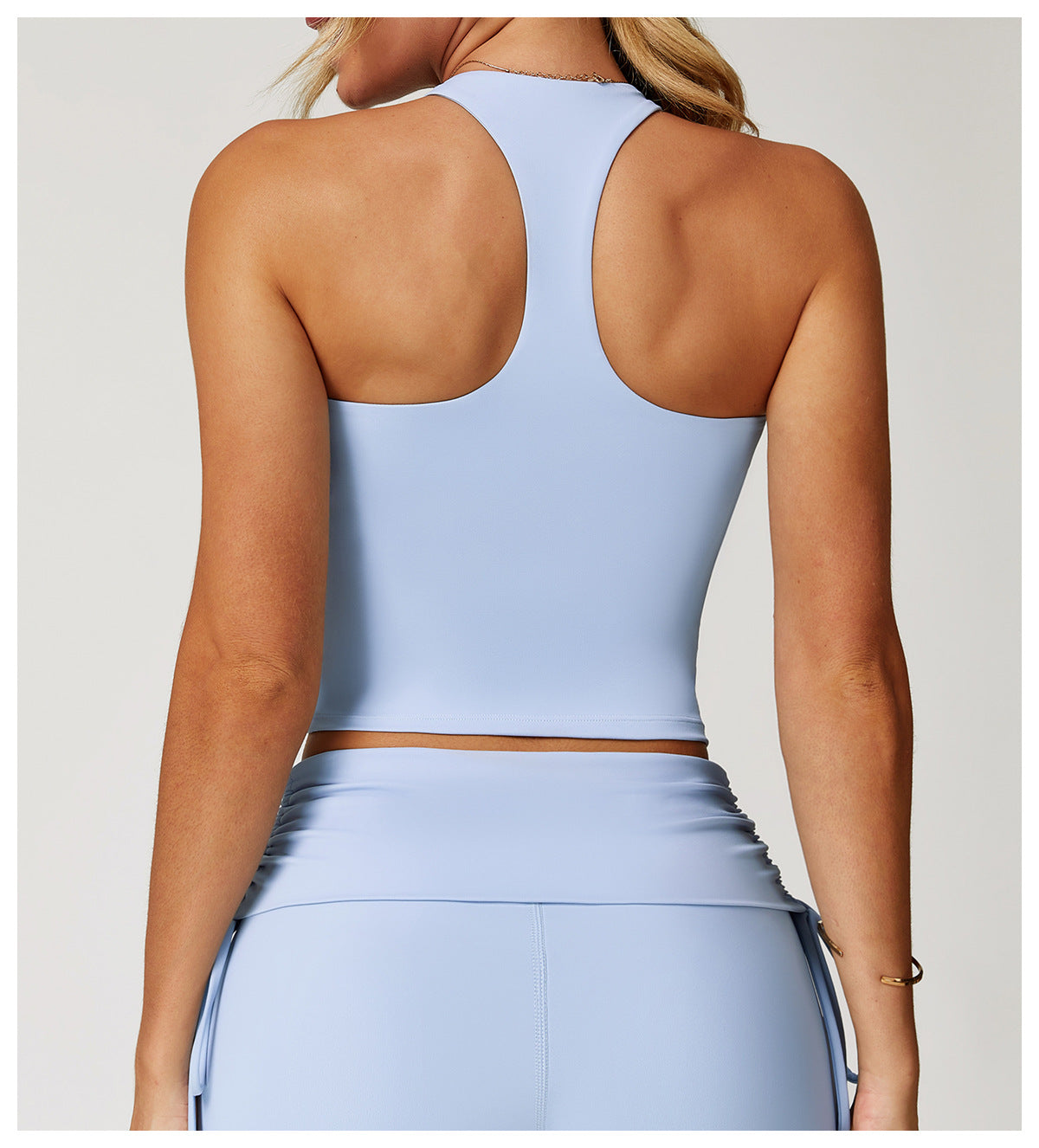 Nude Feel Yoga Vest H Shaped Beauty Back Quick-Drying Workout Top Outdoor Running Exercise Underwear
