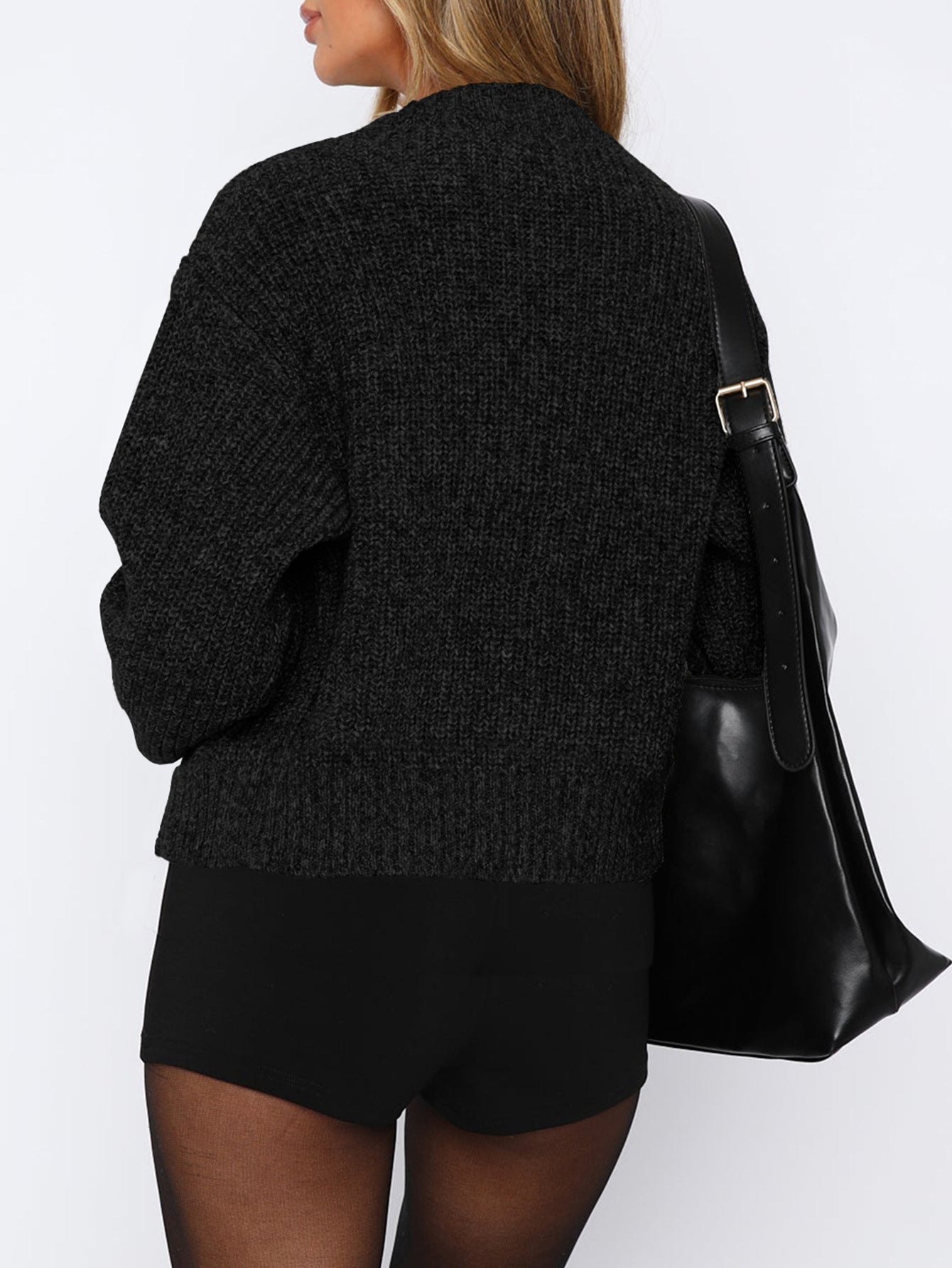 Casual Minimalist Long Sleeve Inner Wear Sweater Woolen Women Clothing Autumn Winter