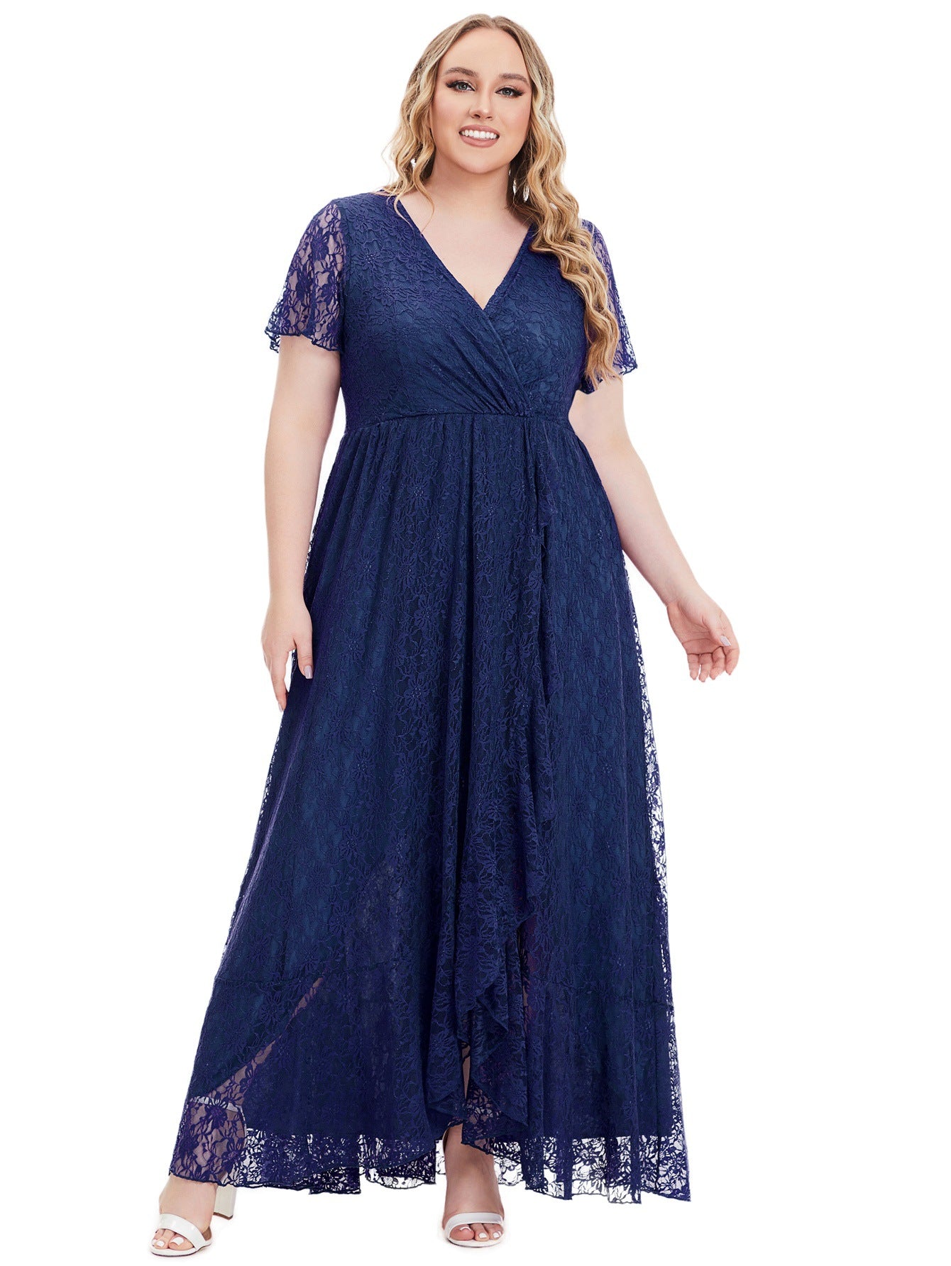 Plus Size Women Clothes Evening Dress Lace Bridesmaid Dress