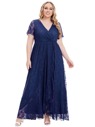 Plus Size Women Clothes Evening Dress Lace Bridesmaid Dress