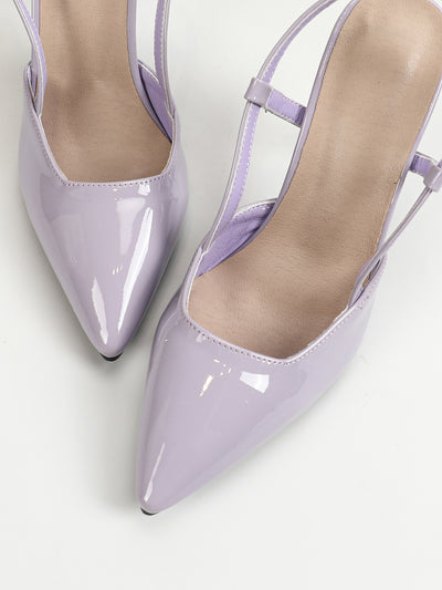 Simple Summer High Heels Shallow Mouth Pointed Toe Hollowed Back Empty Back Strap Strap Sandals High Heel